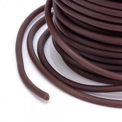 Шнур каучуковый полый, коричневый, 3 mm