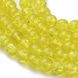 Намистини з битого скла, круглі, жовті, d=8 mm
