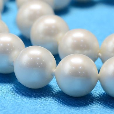 Намистини з натурального перламутру, під перли, білі, матові, круглі, d=8 мм