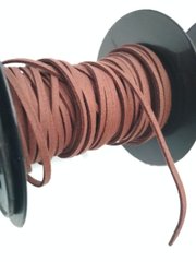 Шнур из искусственной замши, коричневый, ширина 3 mm