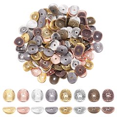 Розділювачи для намистин в формі диску, металеві, литі, хвилясті, різних кольорів, діаметр 9 мм