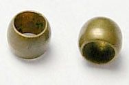 Стопери металеві, крімпи (crimp), вагові, сферичні, бронзові, d=2 mm