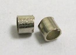 Стопери металеві, крімпи (crimp), вагові, циліндричні, кольори платини, d=2 mm