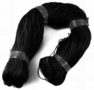 Шнур плетеный, черный, 1 mm
