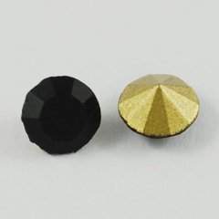 Стрази конусні, непрозорі чорні, d=3.6 mm, висота конуса 2.6 mm
