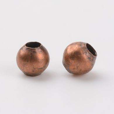Бусины-разделители, медные, круглые, 4 мм