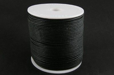 Шнур хлопковый, черный, толщина 1.5 mm