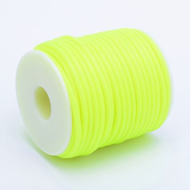 Шнур каучуковый, полый, ярко-желтый, толщина 3 мм.