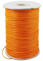 Шнур вощеный, хлопковый, оранжевый 1 mm