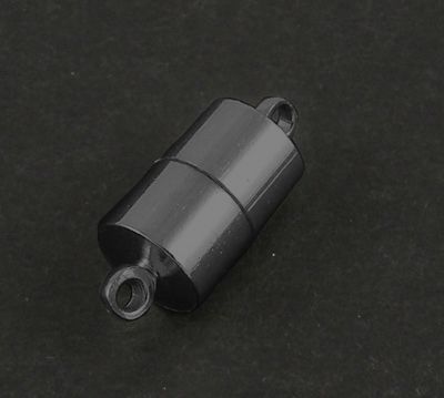Магнитная застежка в форме цилиндра черного цвета, 17 мм.