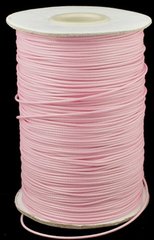 Шнур хлопковый с полимерной оплеткой, нежно-розовый, 1 mm