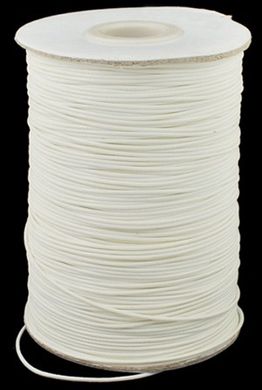 Бавовняний шнур, білий, з покриттям, 1 mm