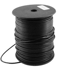 Бавовняний шнур, чорний, з покриттям 2.5 mm