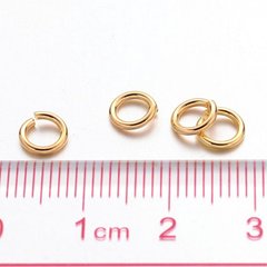 Колечки золотистые, 6 мм, на вес