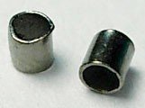 Стопери металеві, крімпи (crimp), вагові, циліндричні, чорного кольору