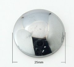 Кабошон із гематиту, круглий, плоский, d= 25 mm