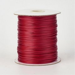 Шнур бавовняний, з покриттям, темно-червоний, 1 мм