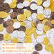 Кулони в формі монет, пластик з металізованим покриттям, різних кольорів, діаметр 31 мм