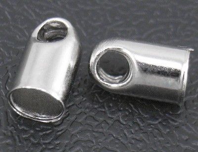 Затискач для шнура, сріблястий, d=4 мм