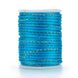Шнур из полиэстрера, голубой с люрексом, толщина 1.5 mm