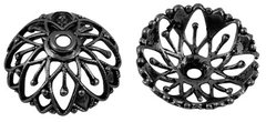 Обниматели литые, черные, в форме цветка, d= 20 mm