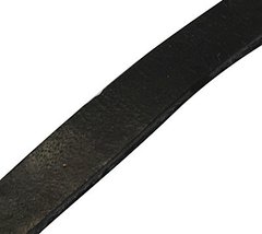 Шнур из телячьей кожи, черный, плоский, ширина 35 mm