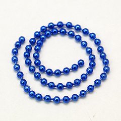 Ланцюжок із кульок синій, d=2,4 mm