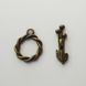Застібки з двох частин, тогли, кольору бронзи, 15х18 mm