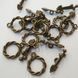 Застібки з двох частин, тогли, кольору бронзи, 15х18 mm
