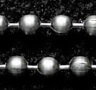 Цепь из шариков, черного цвета , шарик d=2.4 mm