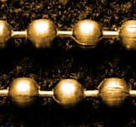 Ланцюжок з кульок, золотистого кольору, кулька d=2.4 mm