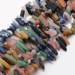 Натуральний камінь, голки/чіпси, намистини матові, різних кольорів та розмірів