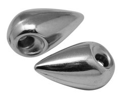 Кулон металізовані у формі шипа, кольору нікелю, 20х11х11 mm