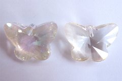Кулони кришталеві, імітація Сваровські, у формі метелика, з дихроїчним покриттям, двох відтінків