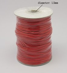 Шнур бавовняний з полімерним покриттям, червоний, d=1.5 mm