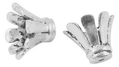 Обниматели серебристые, литые, в форме колокольчика, 17х12 mm