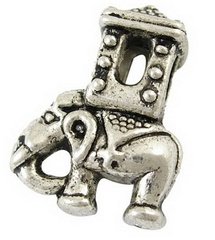 Намистина "імітація Пандора, металева, у формі слона