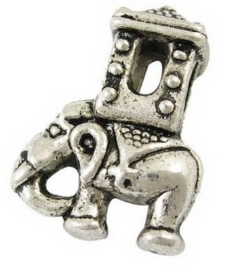Бусина в стиле "Пандора, металлическая, в форме слона