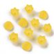 Намистини з акрілу в формі квітки, жовті, матові, діам 10 мм