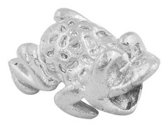 Намистини імітація Пандора, сріблясті, у формі жаби, 12х20 mm