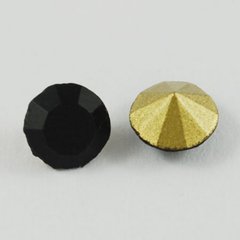 Стрази конусні, непрозорі чорні, d=4 mm, висота конуса 2.9 mm