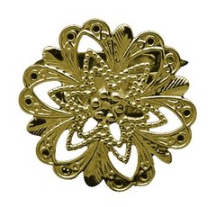 Основа под кольцо филигранная, в виде цветка, цвета бронзы, d=18 mm