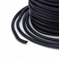 Шнур каучуковый полый, черные, 4 mm
