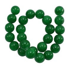 Жадеїт, намистини з натурального каменю, круглі, зелені, d=18 mm